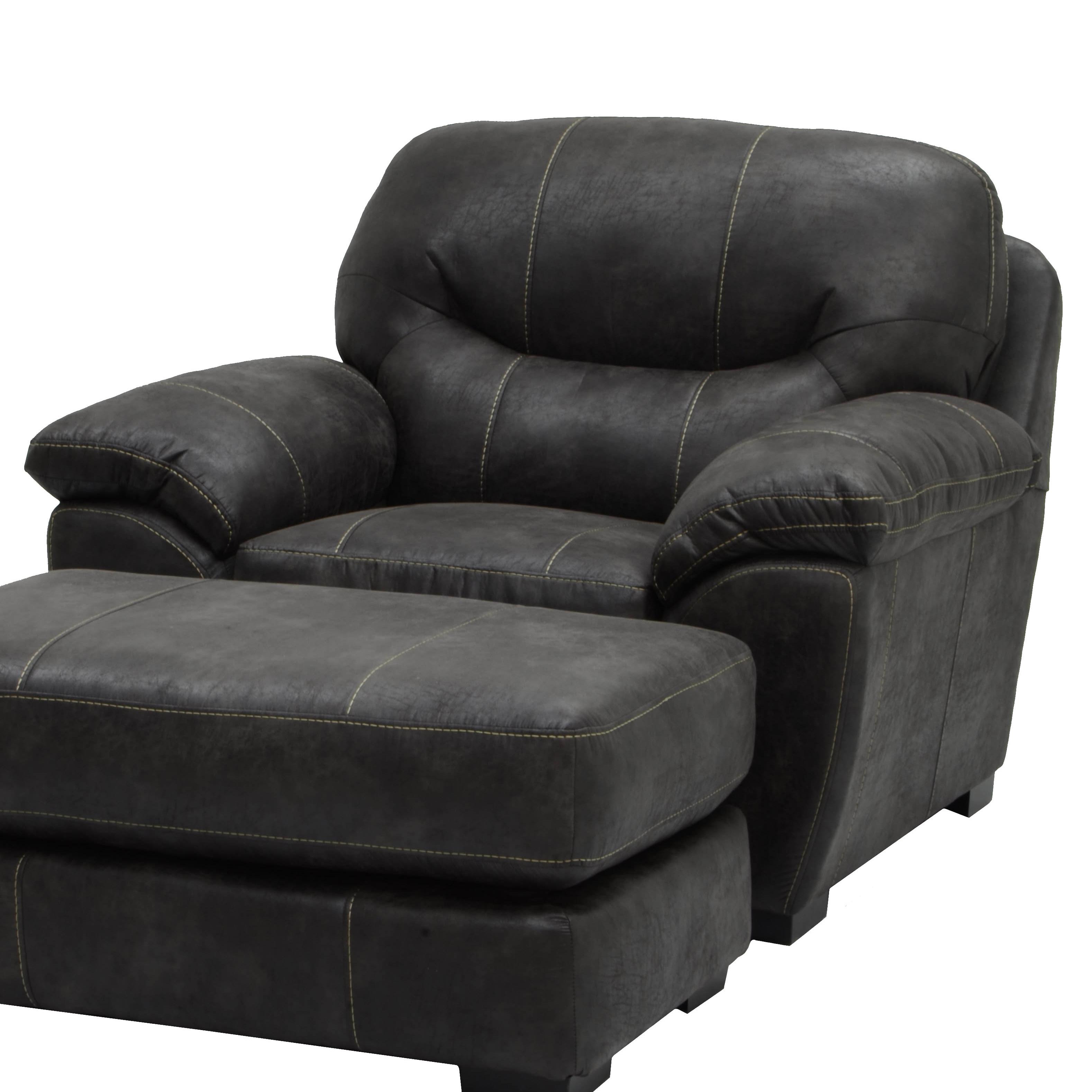Black leather chair discount and a half
